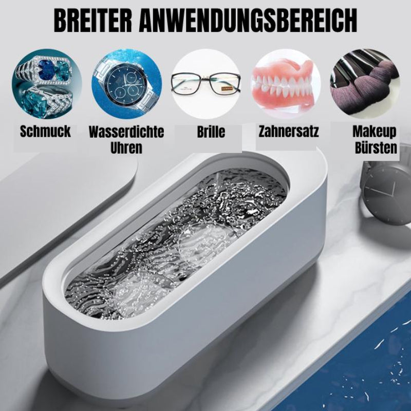 Ultrasonic Cleaner | 360° Thorough Cleaning | For Jewelry & Glasses | Portable | SonicPure