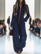 VeroStride™ Wide-Leg Denim Jumpsuit — Own Every Step with Effortless Confidence and All-Day Comfort