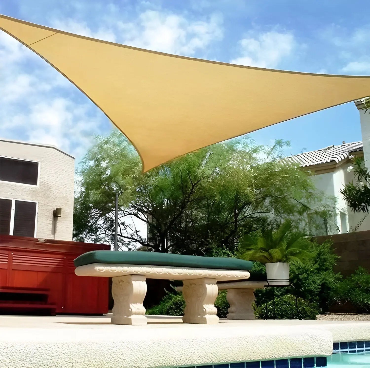 Sun Shade Sail | Triangular Terrace Shade | UV Guard and Water-Resistant | AeriCover