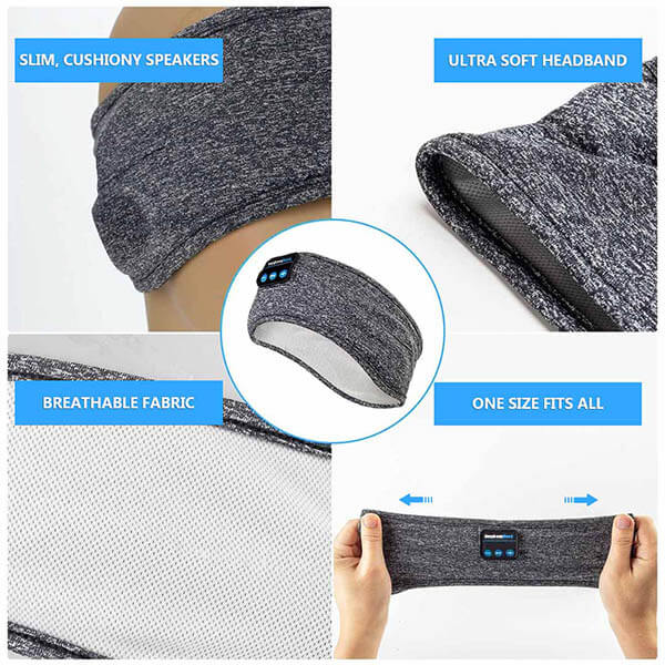 Sleep Headphones Bluetooth Headband | Slim Speakers | Side Sleeper | Dormix