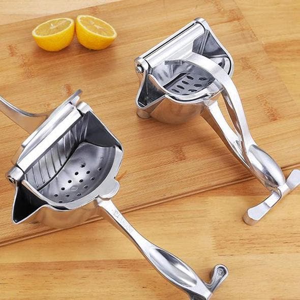 Manual Fruit Press | Stainless Steel Citrus Juicer | Lever Handle with Non-Slip Grip | PureSqueeze
