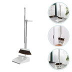 Broom and Dustpan Set | Sweep Upright, No Bending Needed | Comb Edge | CleanStand