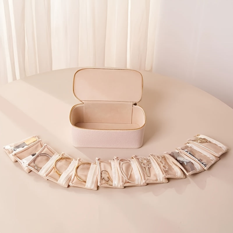 Jewelry Travel Box | Detachable Velvet Pouch | Display Window | TravelGlam