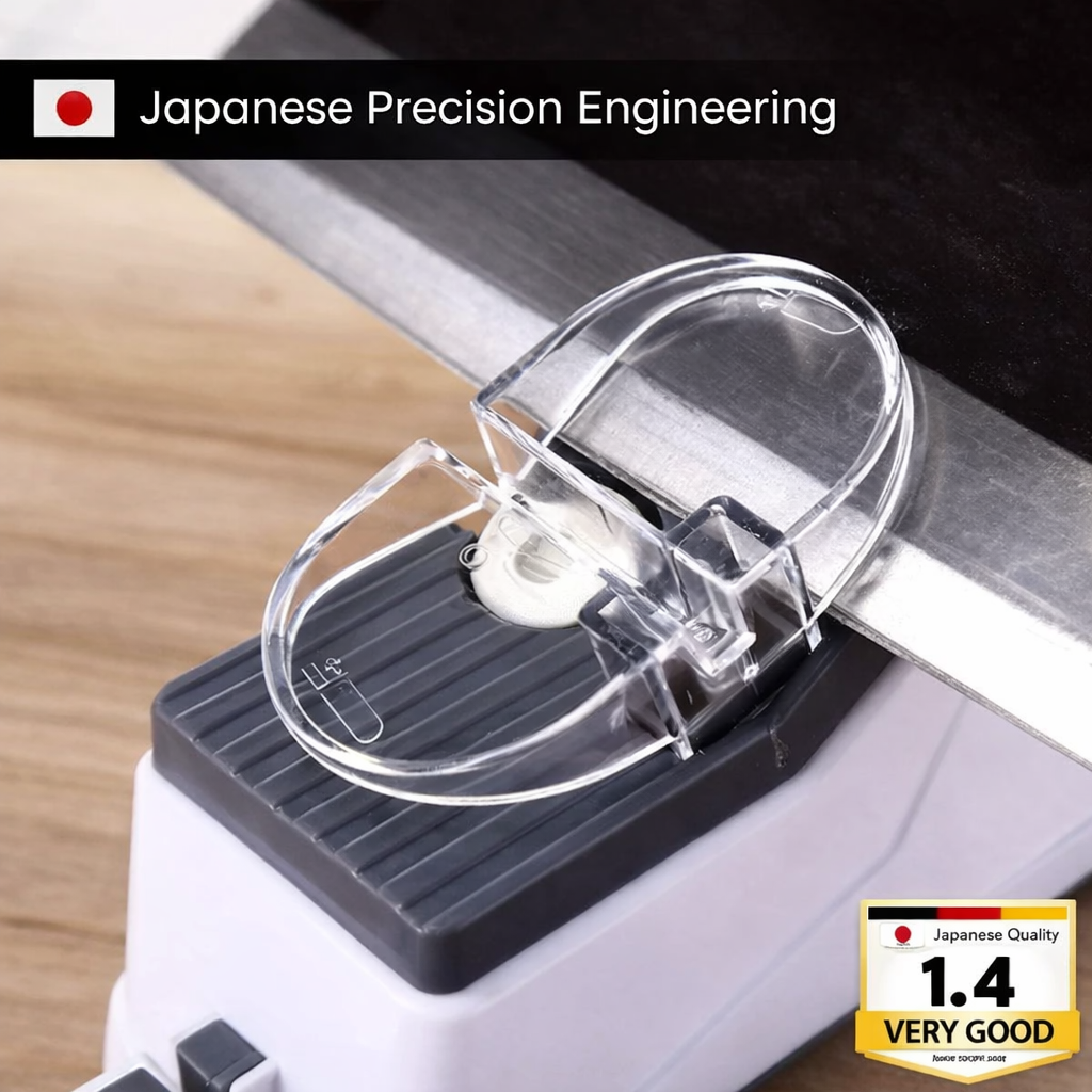 Knife Sharpener | Dual-Stage Honing | Secure Guide Slots | Cutting Performance
