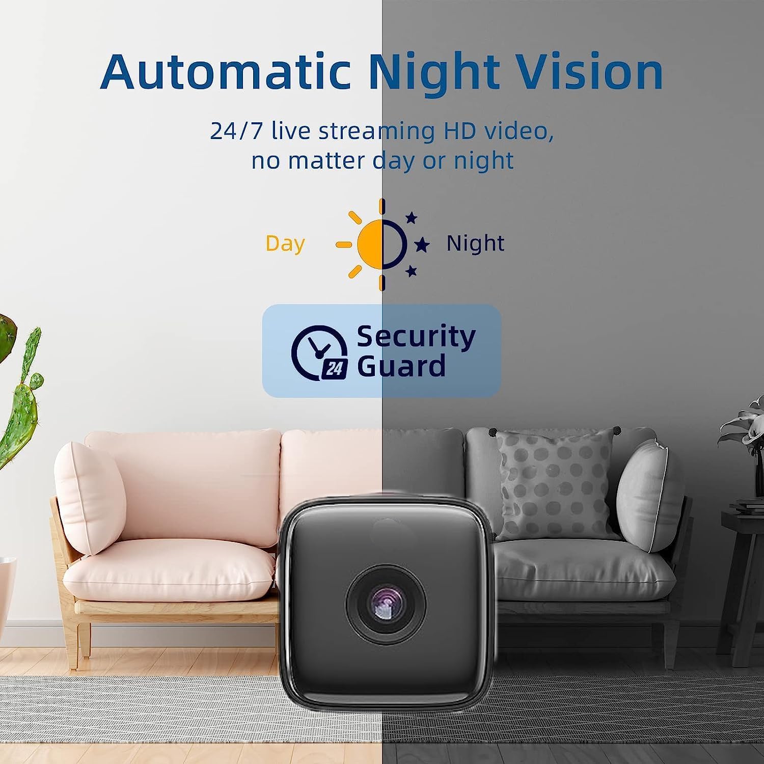 Indoor Camera | Motion Detection & Night Vision | Wi-Fi Connectivity | SecureView