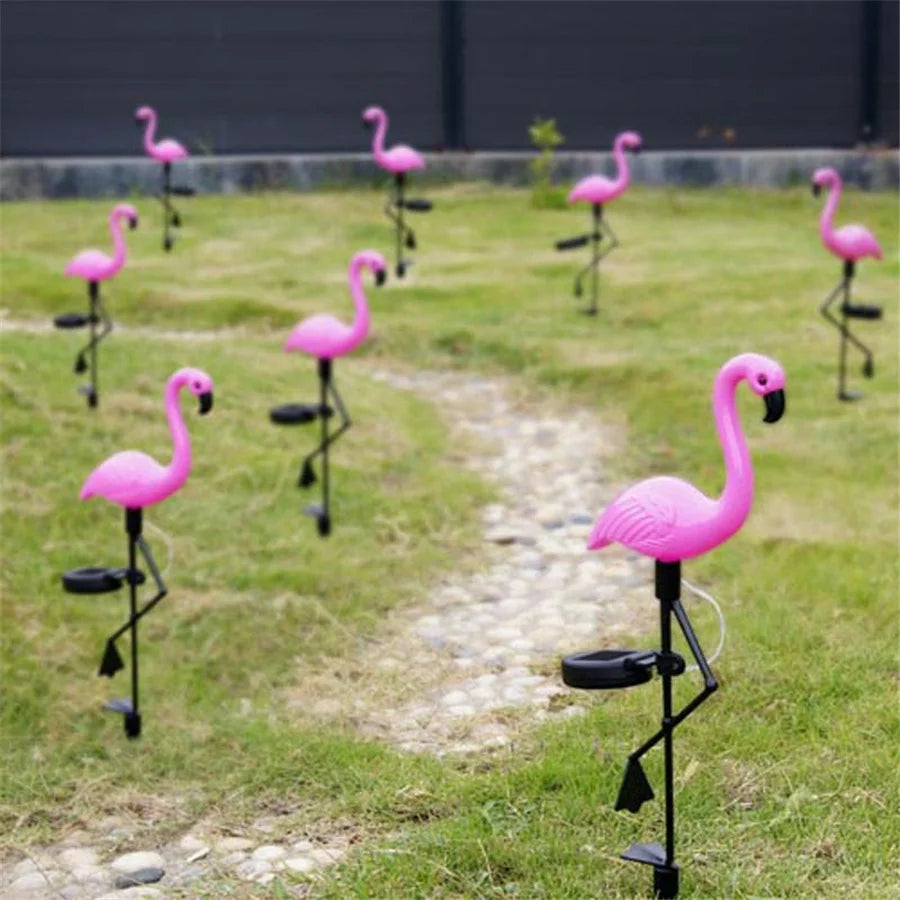 Solar-Powered Waterproof Flamingo Garden Light
