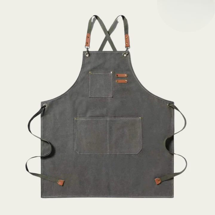 Canvas Work Apron | Crossback Straps | Tool Accessory Pockets | HandHaven