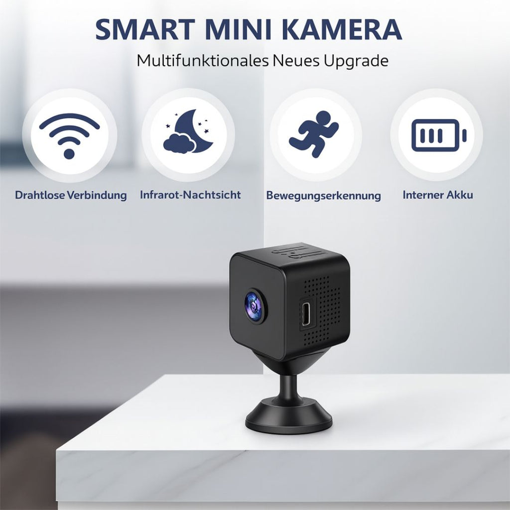 Mini Camera | Remote Monitoring Anywhere | Motion Detection and Night Vision | SafeOrbit