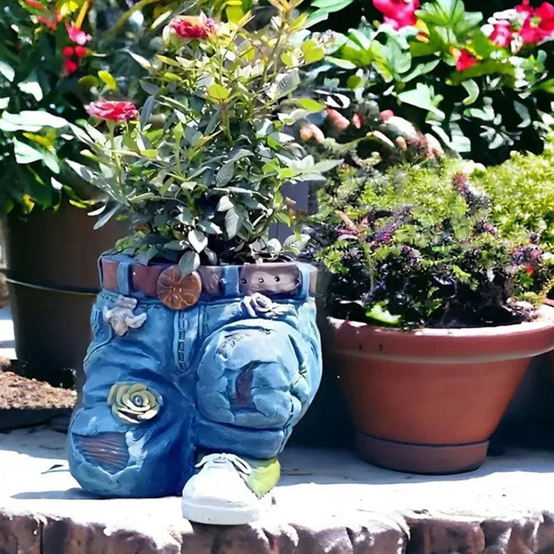 Creative Flower Pot | Denim Style | Weather-Resistant | Potpants