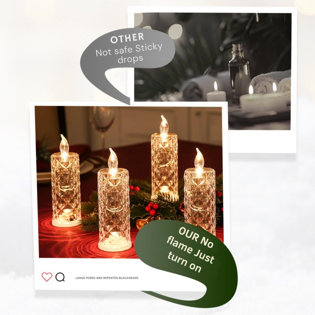 Lumiara™ Crystal Candle Pillars — Safe, Stunning Glow That Transforms Your Space Instantly