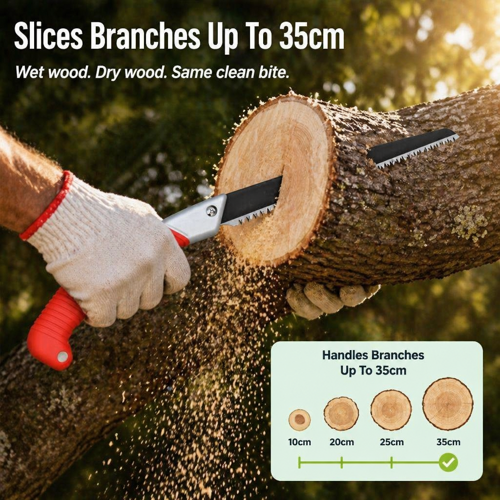 BranchBoss™ — Cut Through 35cm Branches Cordlessly and Quietly in Seconds