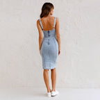 VelariaFlex™ Denim Cami Dress — Flaunt Your Curves with Comfort That Moves