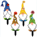 Garden Decoration Metal Garden Gnome | Stake Statues | Weather-Resistant | GnomePeak