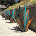 Solar Garden Agave Lamp Decoration | Handmade | Rustic Finish | Solarave