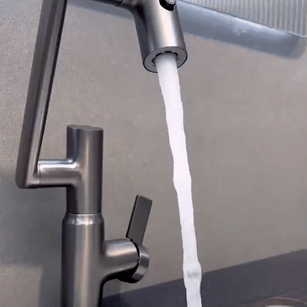 Kitchen Faucet 360° Rotation | Temperature Indicator | Adjustable Height | Aquova