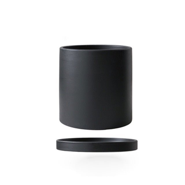Flower Pot | Matte Finish | Includes Drainage Hole and Saucer | Nordic Pot
