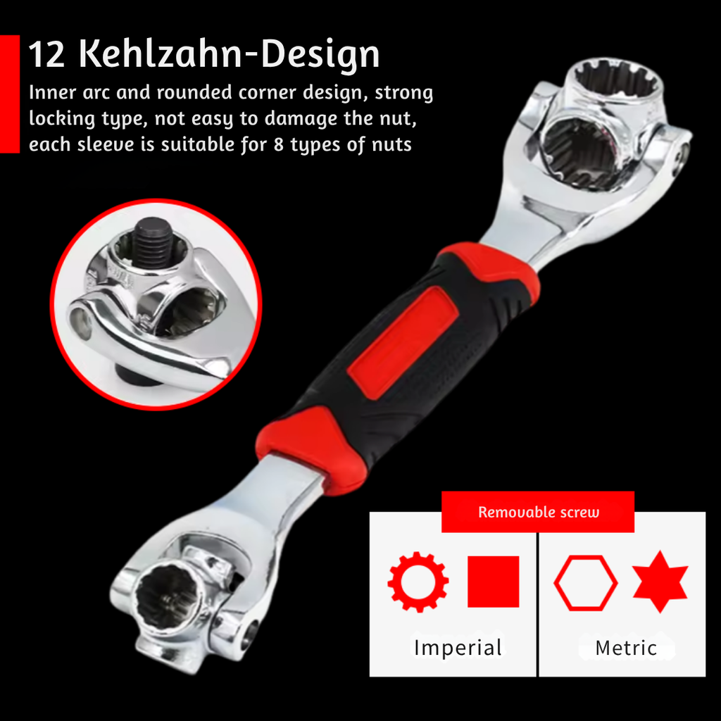 GripForce™ 48-IN-1 Multi-Wrench — Crush Every Bolt Fast with Effortless Power in Your Palm