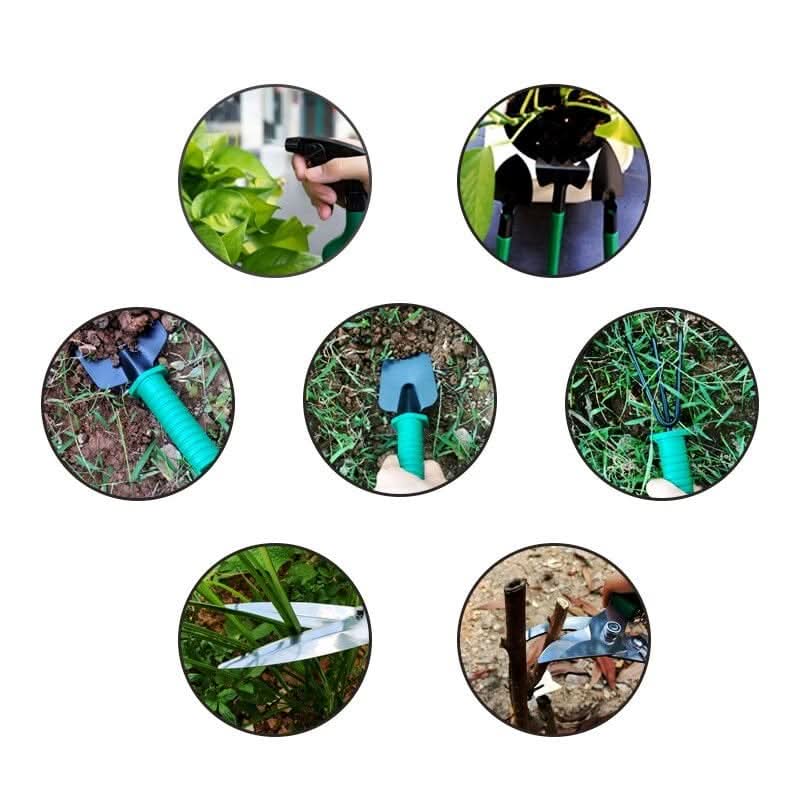Garden Tool Set | 10 Stainless Steel and ABS Pieces | Ergonomic | TerraSet