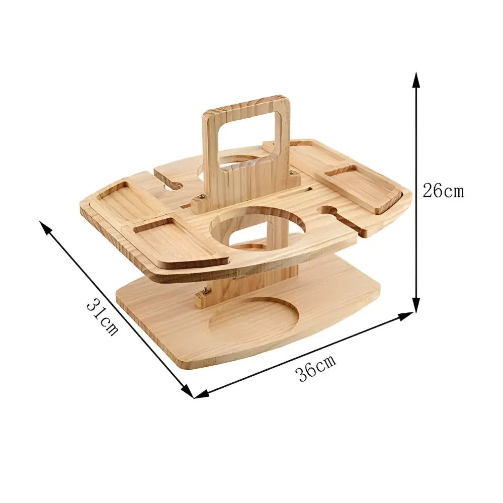 Picnic Table | Featuring Bottle and Glass Holder | Snack Storage | PicknickWerk