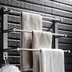 Towel Holder | Stainless Steel, Triple Bars | Wall Mount | TowelGrid