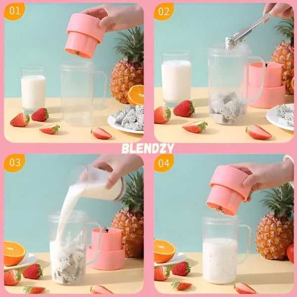 Portable USB Blender | Six-Blade Strength | Leak-Resistant Drinking Cup | GoSmooth