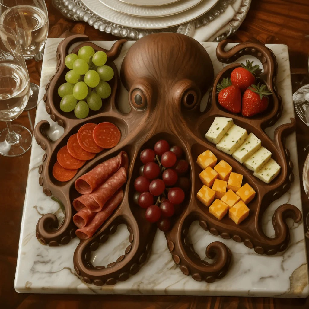 Snack Platter | Solid Wood Serving Board | Animal Design | NaturKueche