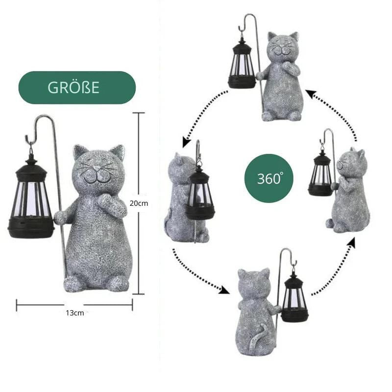 Solar-Powered Lighting | Cat Statue | Weather-Resistant | Lumikitty