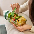 Glass Salad Bowl | Side Entry | Airtight Screw Lid | FreshBowl