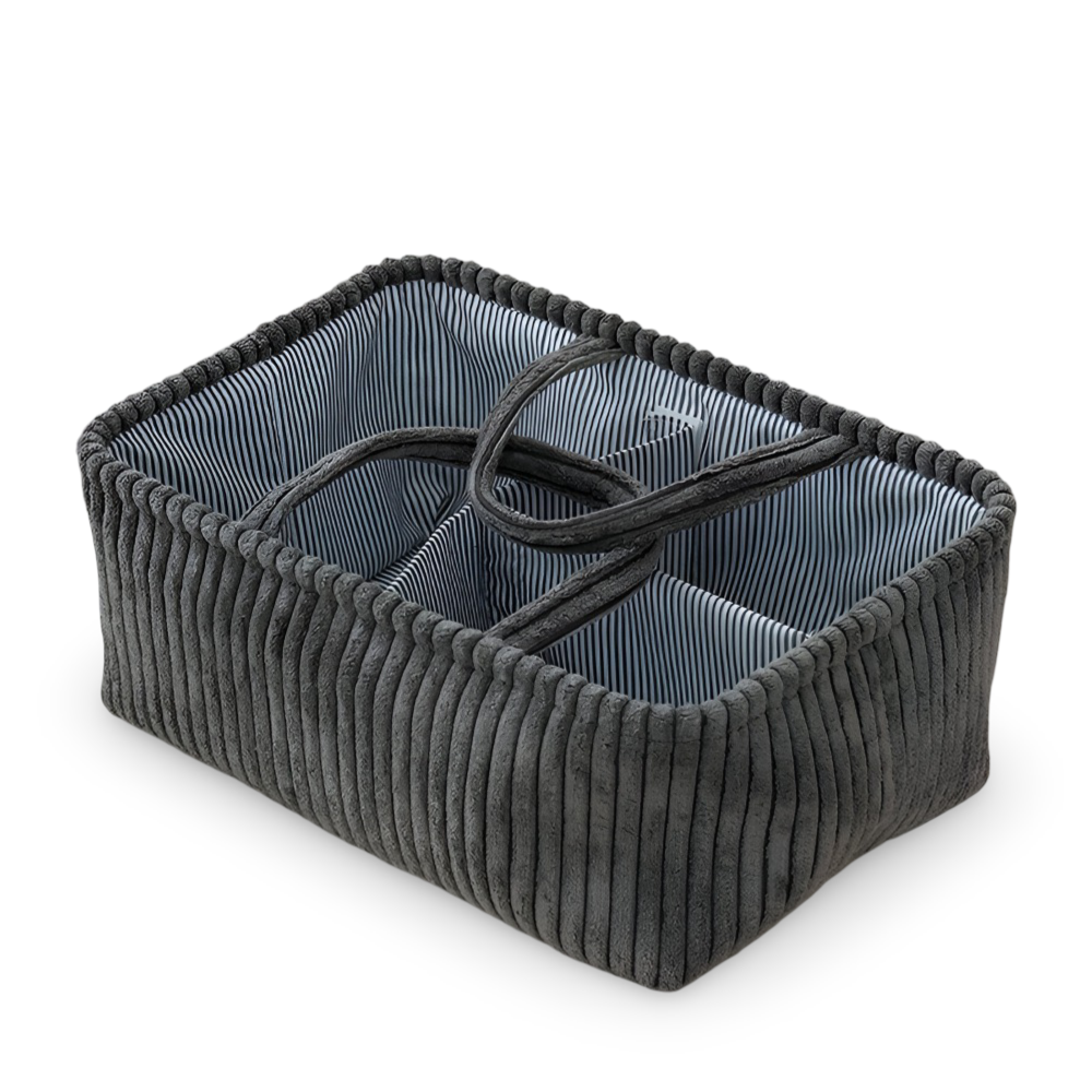Storage Basket | Open-Top Design | Shape-Holding Fabric Basket | HomeCaddy