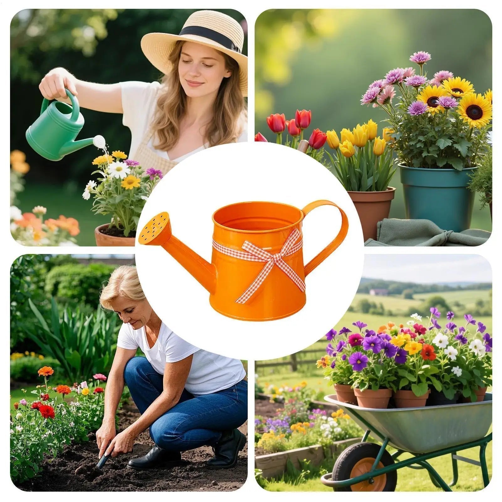 Decorative Metal Watering Can | Stylish Focal Point | Soft Spray Nozzle | Floravia