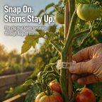 VerdiClip™ — Keep Tomatoes Upright, Forget Twist Ties, Protect Every Stem from Breaking