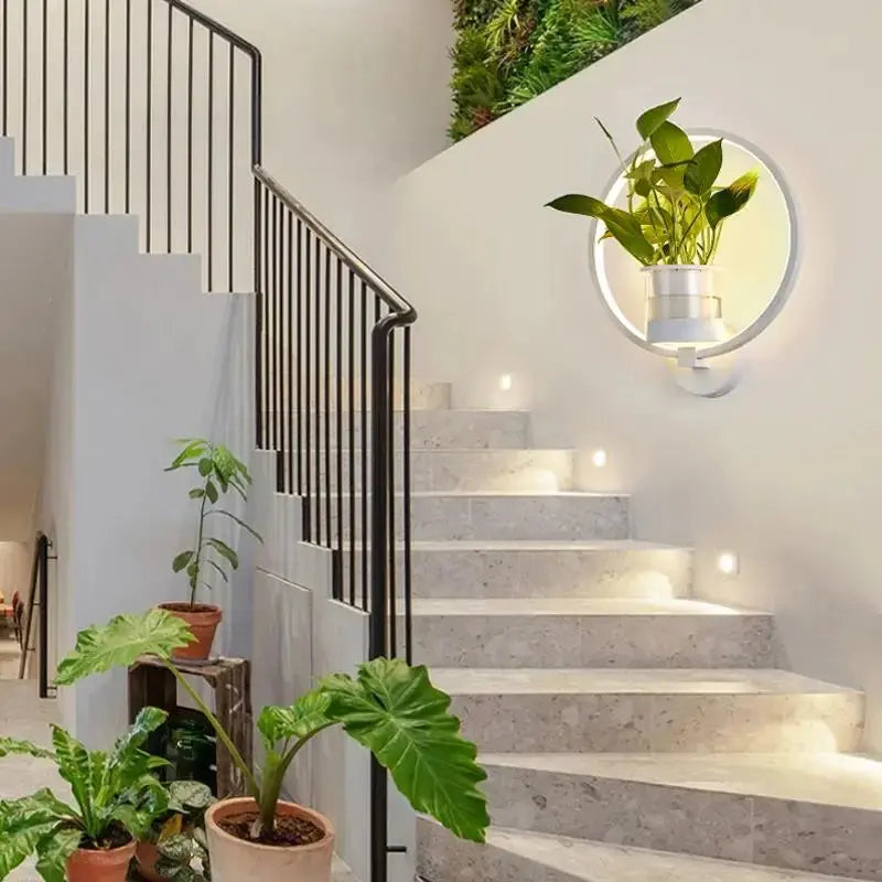 LED Plant Wall Light with Glass Vase | Cozy Ambient Glow | Decorative Wall Accent | GlowPlant