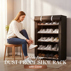 Freestanding Shoe Cabinet | Dustproof Cover | No Tools Needed for Assembly | ShoeGuard