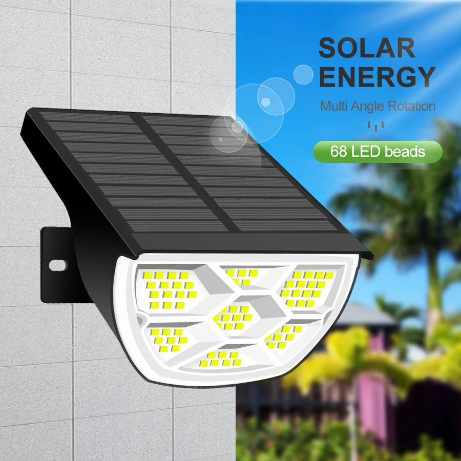Solar-Powered 3-Mode Weatherproof LED Spotlight (RGB & Warm White)