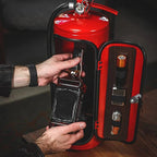 Bottle Holder in Fire Extinguisher Style | Decorative Drink Holder | Hidebar
