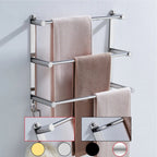 Towel Holder | Stainless Steel, Triple Bars | Wall Mount | TowelGrid