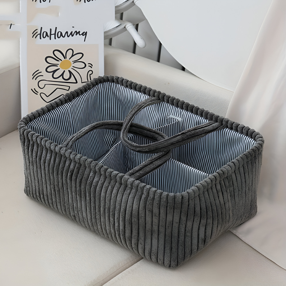 Storage Basket | Open-Top Design | Shape-Holding Fabric Basket | HomeCaddy