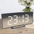 Digital Clock | LED Mirror Alarm Clock | Auto-Dimming, Glare-Free | CurveClock