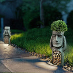 Easter Island Statue Garden Planter | Resin Construction | Three Character Options | Isleglow