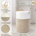 Foldable Cotton Basket | 60L Laundry Basket | Chic Storage | RopeBasket
