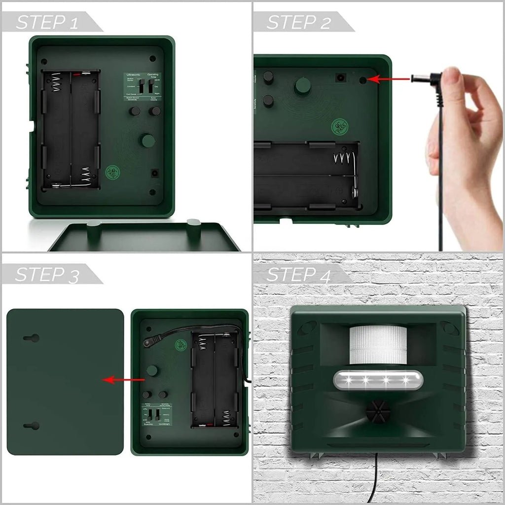 Ultrasonic Bird Repellent System for Gardens | 170° Motion Detector | Weather-Resistant | ZoneCrest