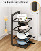 Pot and Pan Rack | Customizable Heights | Space-Saving Cabinet Organizer | PanVault