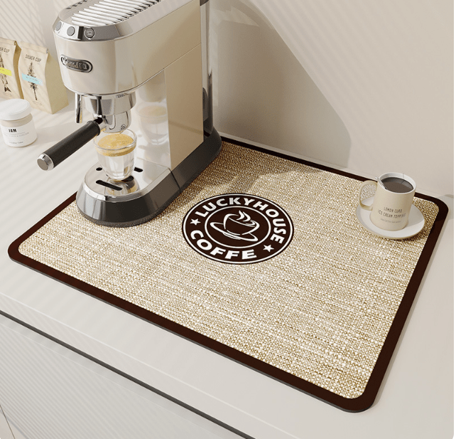 Drip Mat | Diatomite Kitchen Mat Fast-Drying | Maintains Dry Countertop | DishDryer