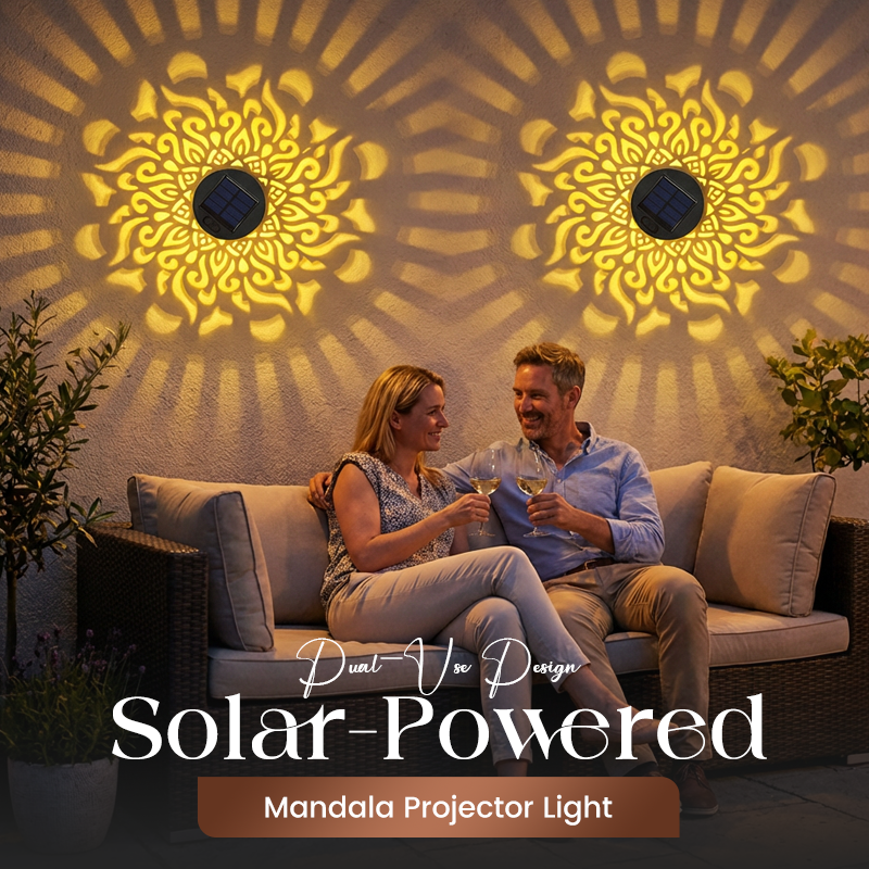 LumnaAura™ Solar Mandala Projector — Transform Your Nights into a Magical, Effortless Outdoor Escape