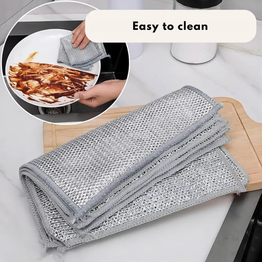 Glissara™ DualClean Cloth — Effortless Shine That Protects and Refreshes Your Kitchen Every Time
