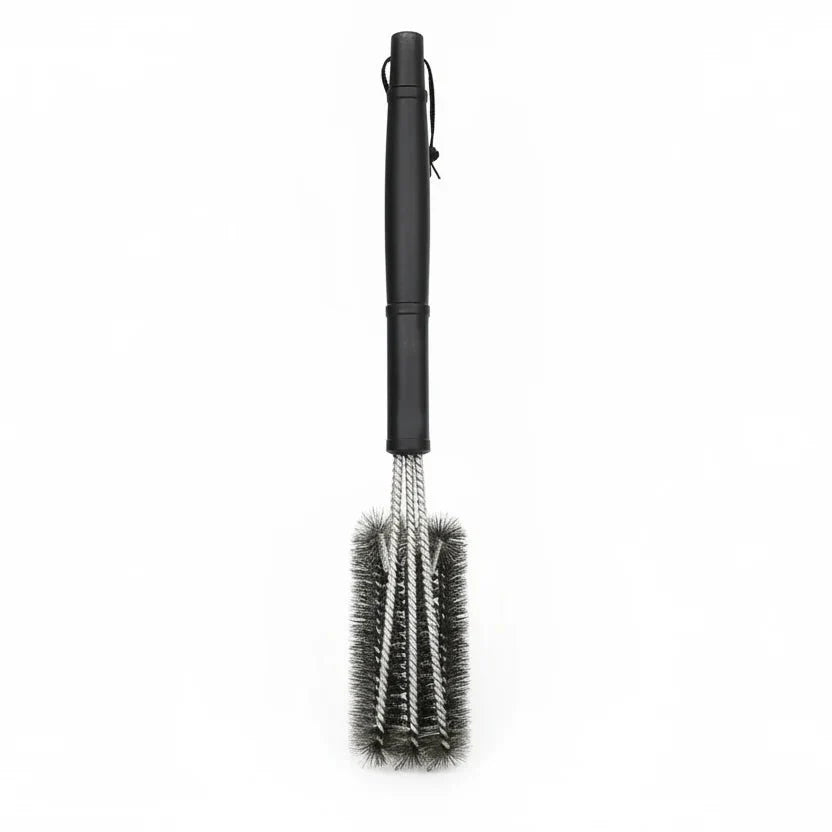 Stainless Steel Grill Grate Scrubbing Brush | Eliminates Burnt Residue | Slip-Resistant Handle | FireScrub