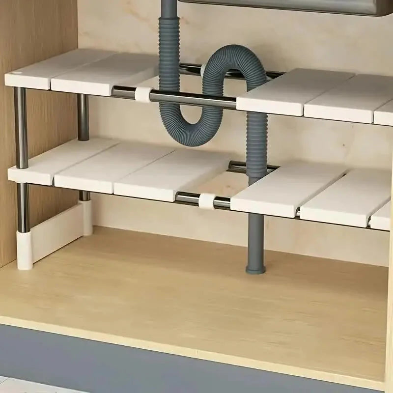 Adjustable Under-Sink Shelf | Width Easily Adapts | Fast Installation | SinkSmart