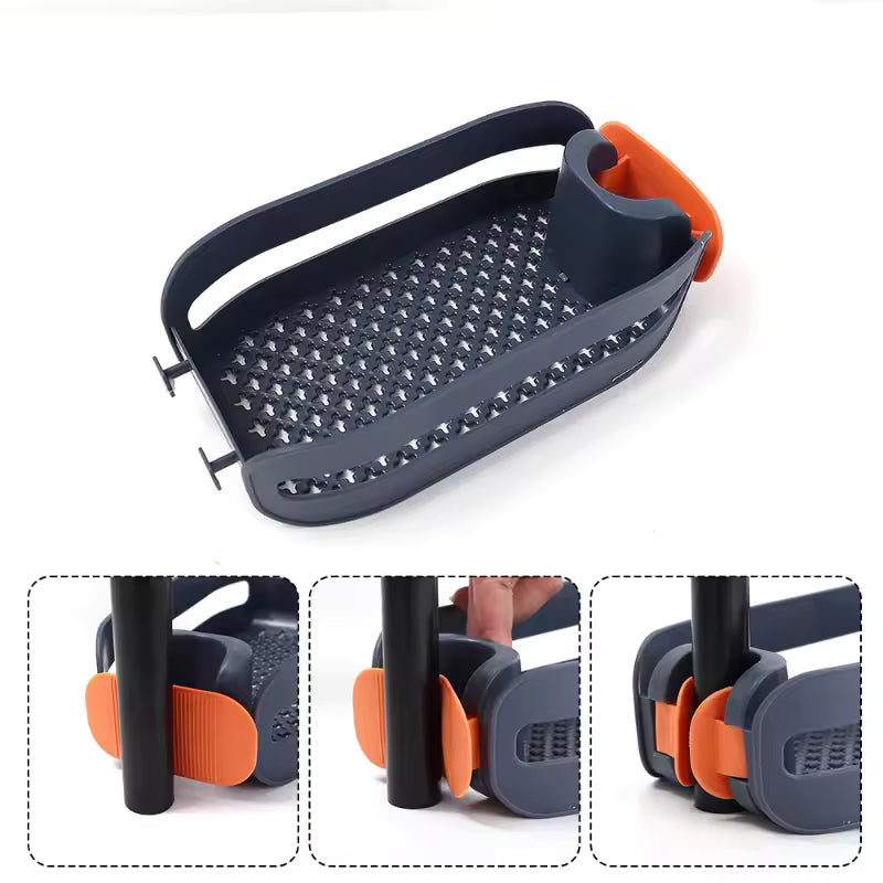 Faucet Organizer | Clamp Mount Without Tools | Slip-Resistant | AquaClip