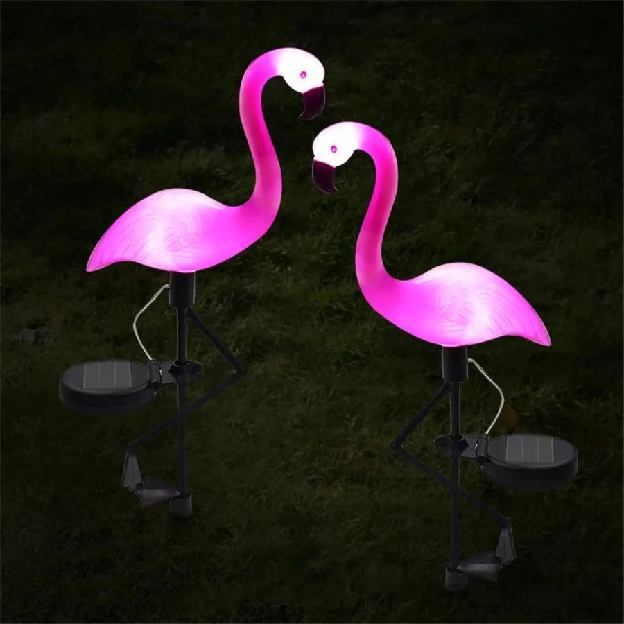 Solar-Powered Waterproof Flamingo Garden Light