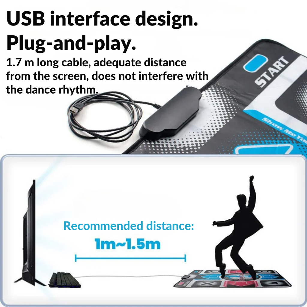 Dance Mat | Boost Your Home Movement | Bluetooth, Slip-Resistant, Game Modes | MovePulse